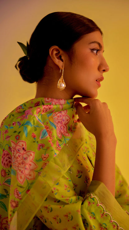 Radhika Bhardwaj in Mishal - The Light Green A-Line Suit Set