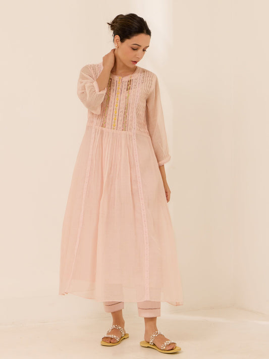 Roza - The Soft-Pink Tunic Set