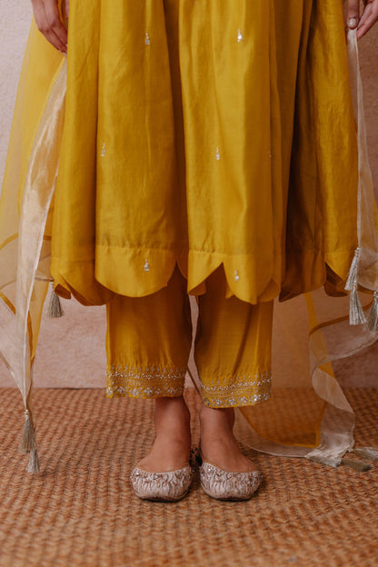 Rumaisa - The Yellow Anarkali Set