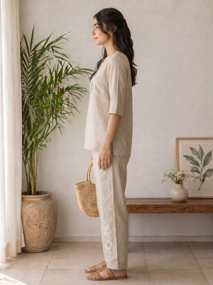 Dia - The Linen Co-ord Set (Self)