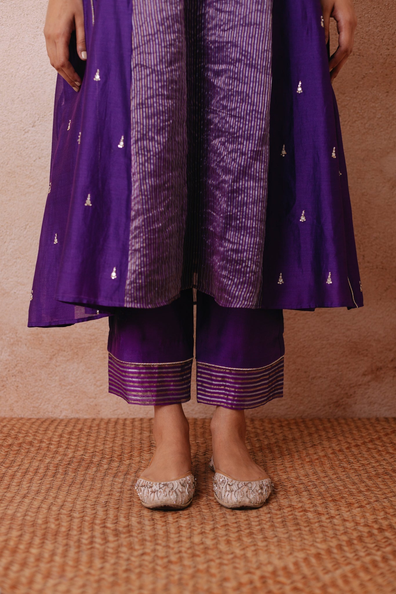 Sristhi Dani in Maryam - The Purple A-Line Suit Set
