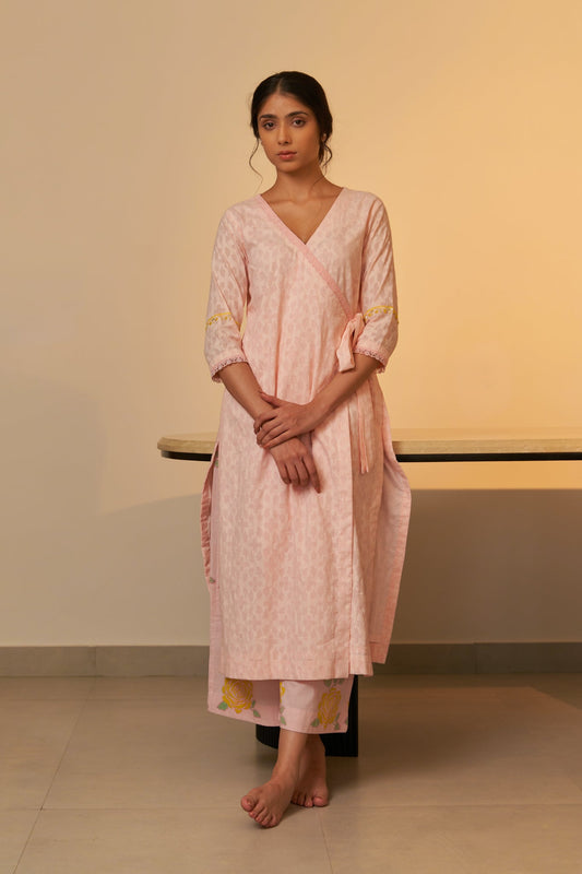 Tarini - The Powder-Pink Straight Kurta Set