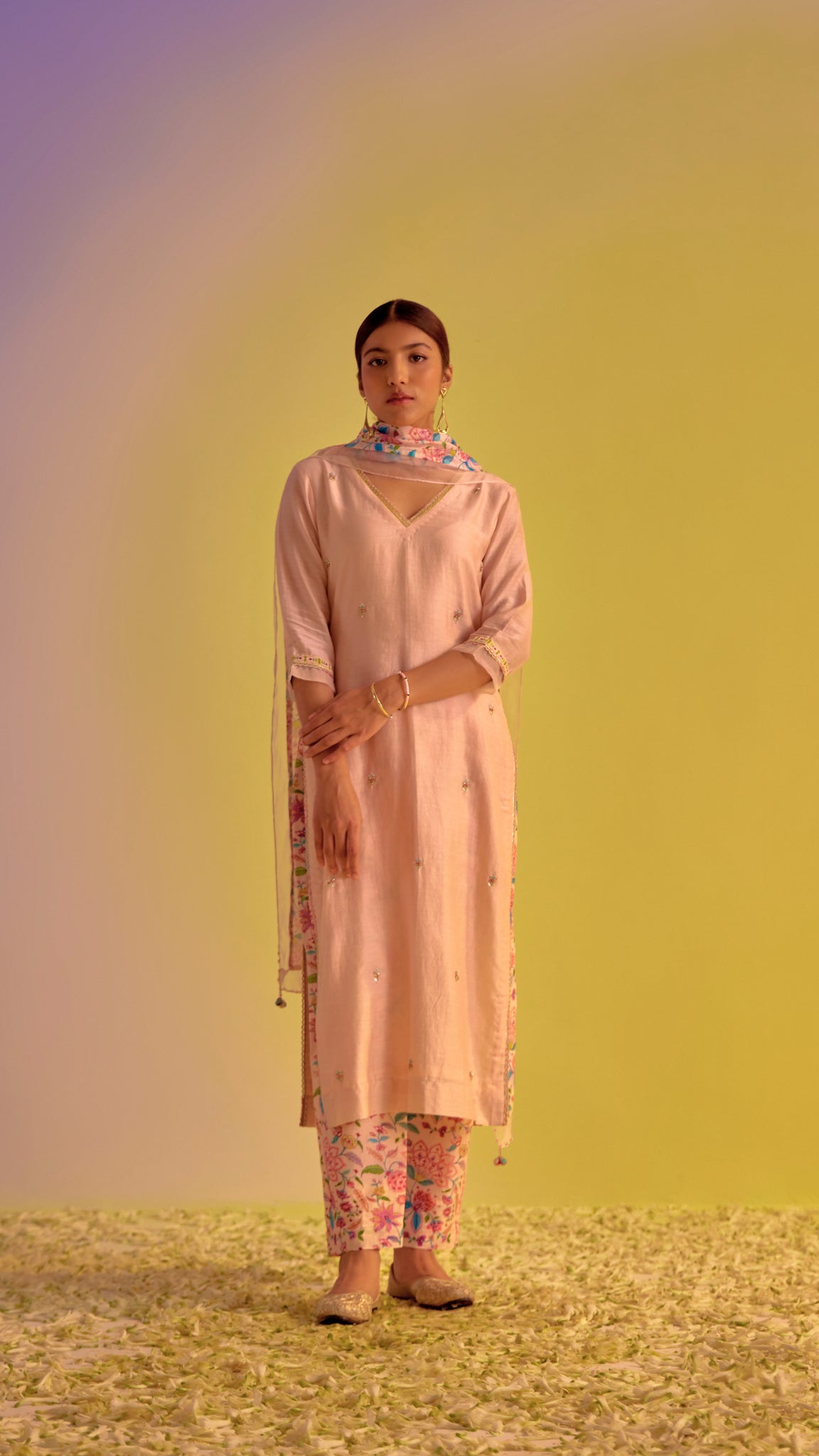 Rumi - The Light Pink Straight Suit Set