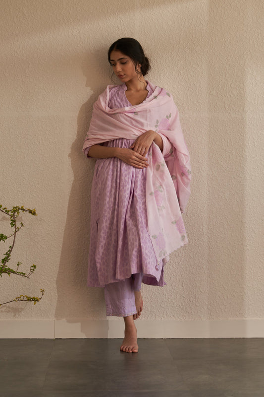 Urja - The Lilac Straight Kurta Set