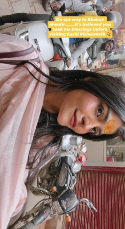 Kritika Khurana in Meadow - The peach suit set