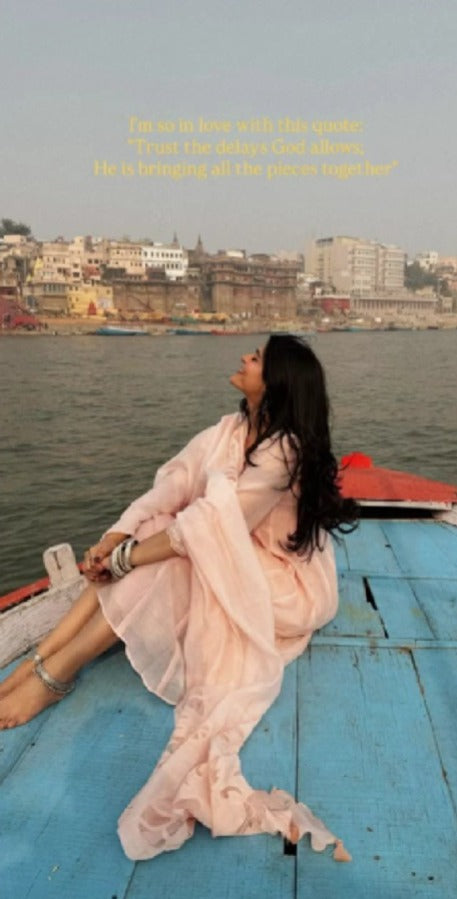 Kritika Khurana in Meadow - The peach suit set