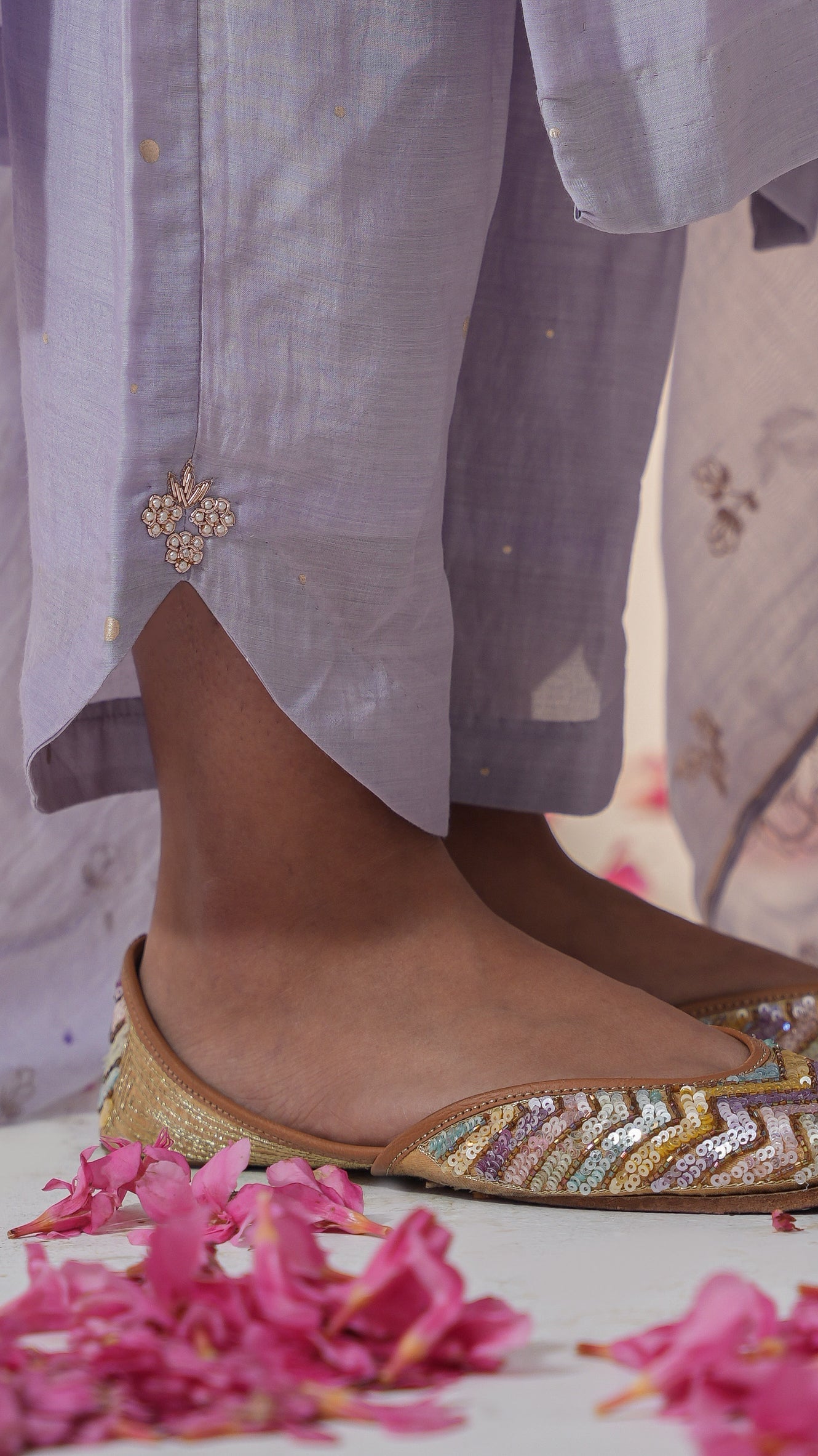 Ziba - The Powder Blue Straight Kurta Set