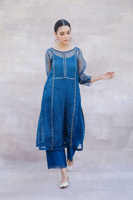 Zubia - Blue Organza Suit