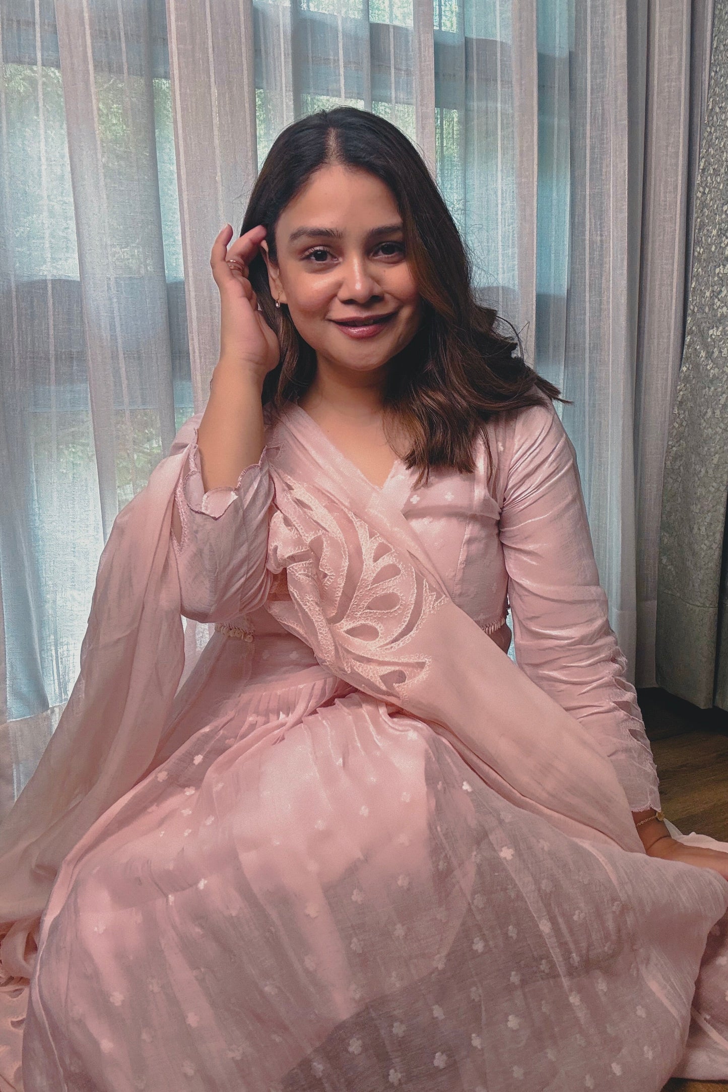 Nidhi Tyagi in Nora - The Pink suit set