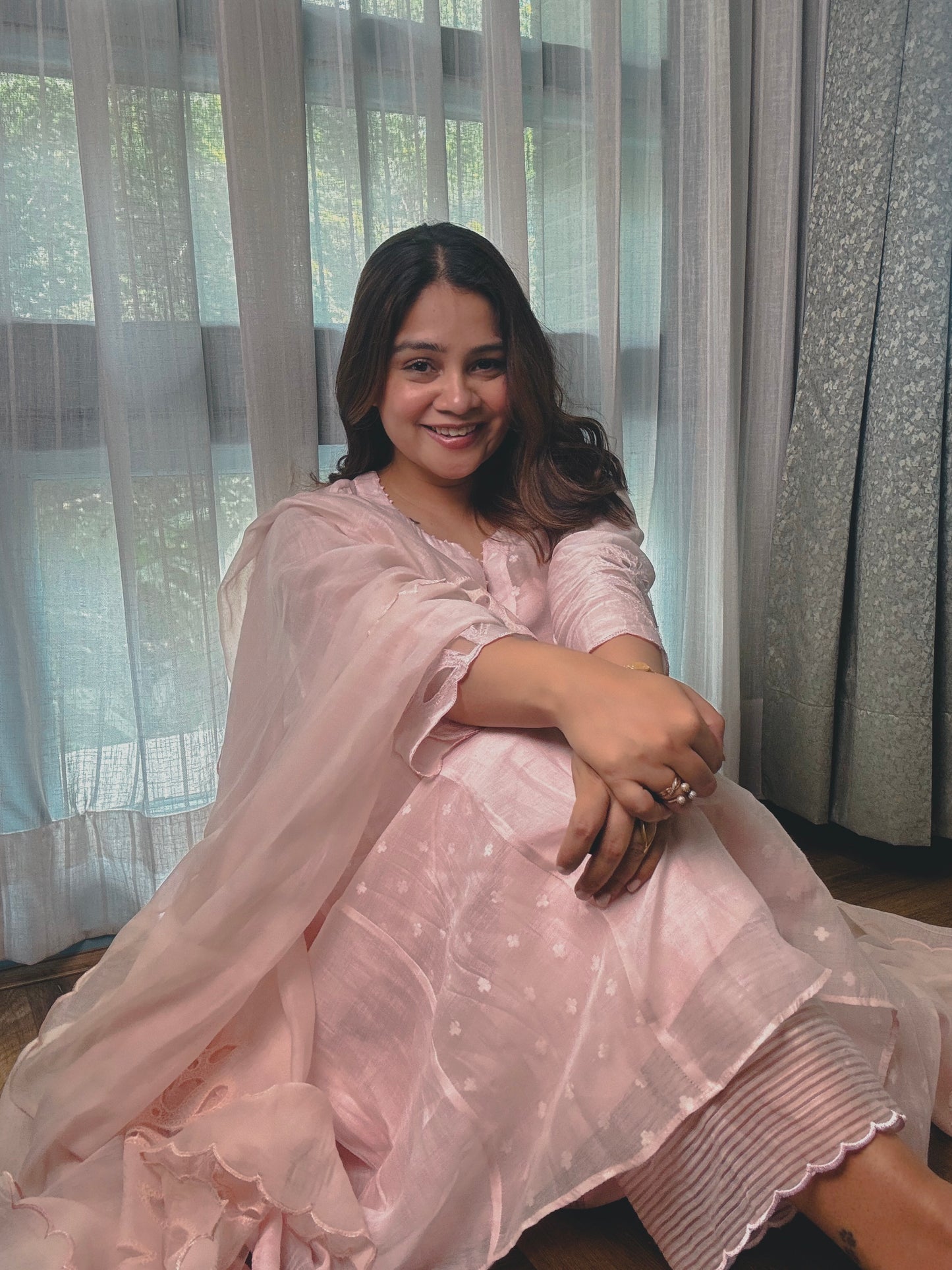 Nidhi Tyagi in Nora - The Pink suit set