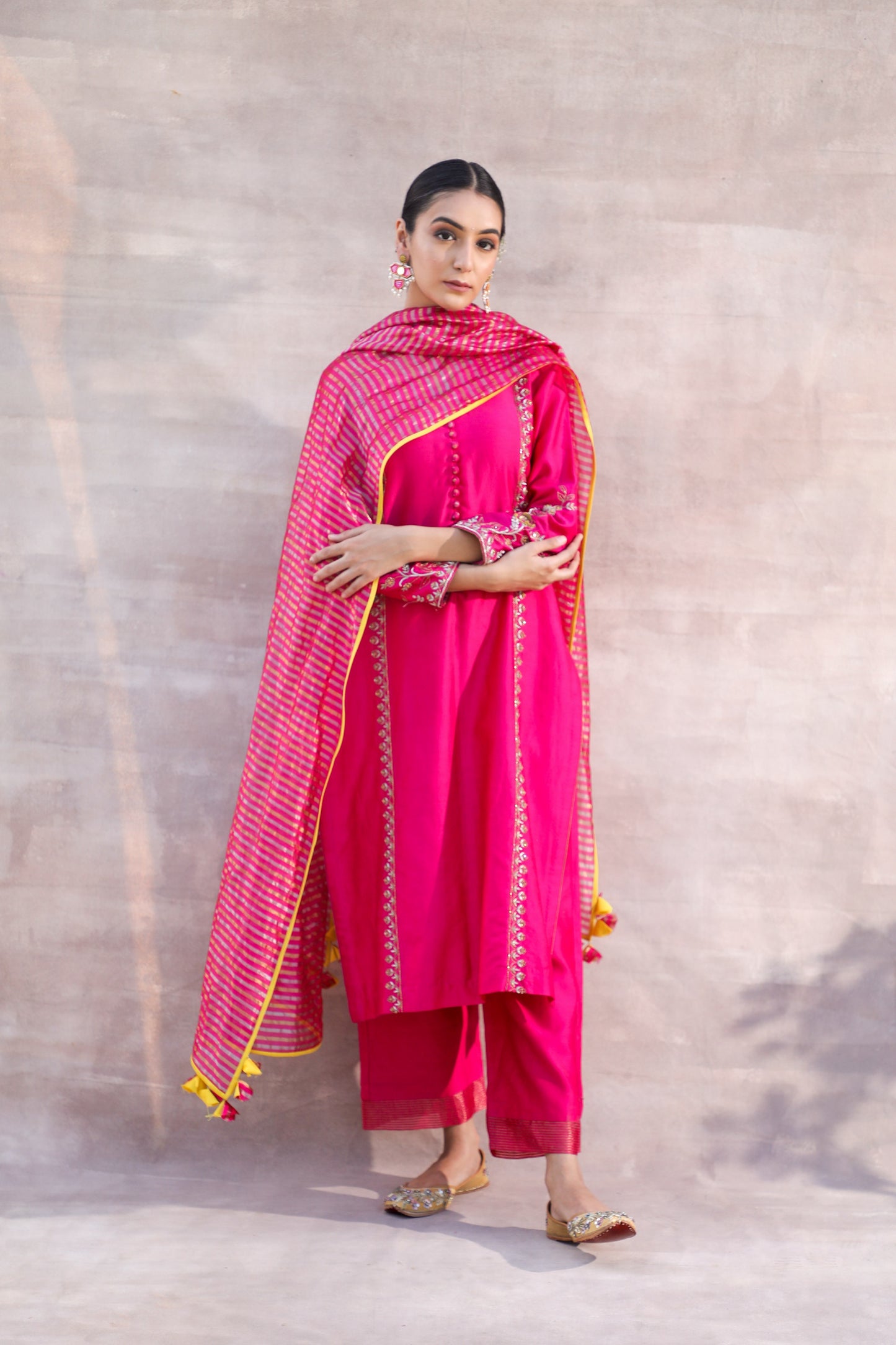 Noor - Pink Chanderi Suit