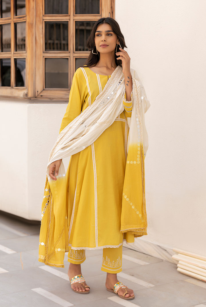 Zaira - White and Yellow Suit