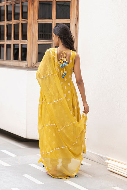 Nargis - Yellow Brocade Suit