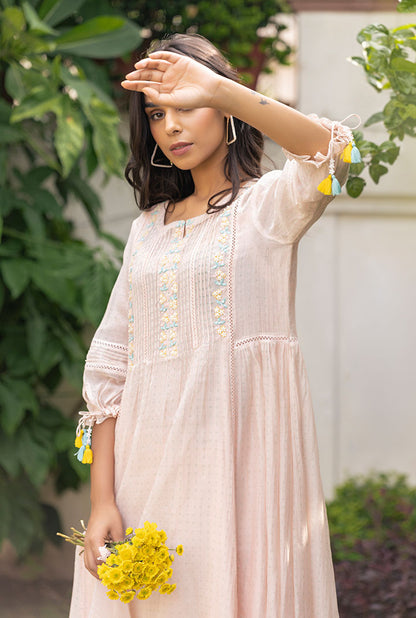 Rabeel - Pink and Yellow Rose Suit