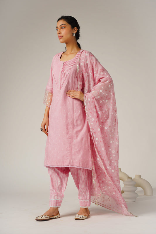 Pink Suit with Salwar - 3 piece set